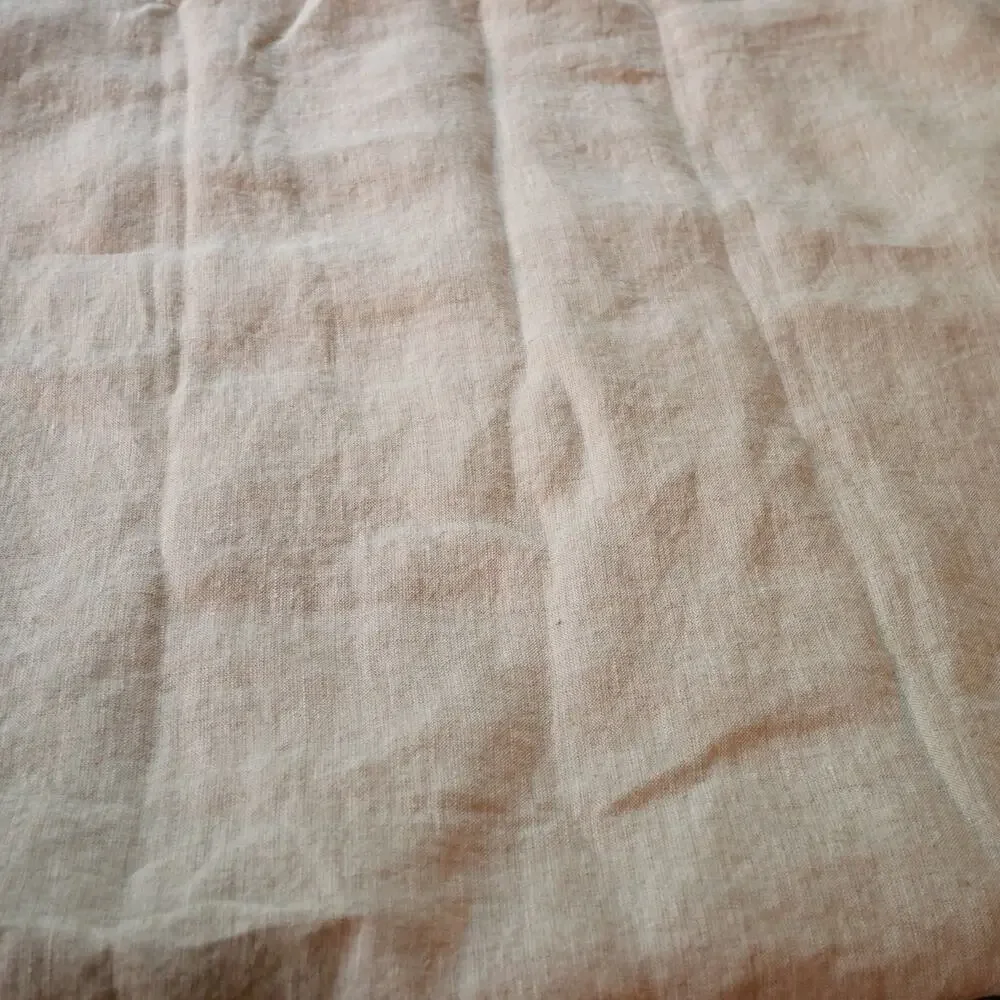 Quince Linen King Pillowcases Set of 2 Sand Tan Brown NEW